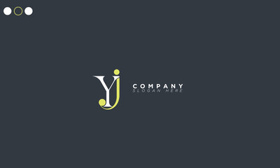  YJ Alphabet letters Initials Monogram logo JY, Y and J