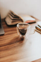 coffee, cup, home office, table, glasses, book, education, reading, books