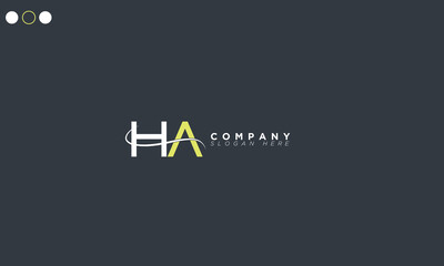  HA Alphabet letters Initials Monogram logo AH, H and A