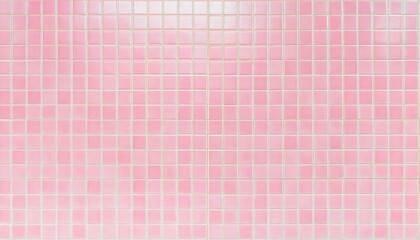 pink tile wall chequered background bathroom floor texture ceramic wall and floor tiles mosaic background in bathroom and kitchen clean pool design pattern geometric with grid wallpaper decoration - obrazy, fototapety, plakaty