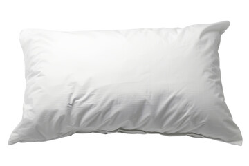 Cozy Down Filled white Pillow Isolated on Transparent Background PNG