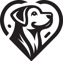 black and white dog vector art design