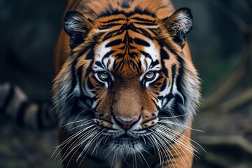 Fototapeta premium Portrait of bengal tiger, closeup