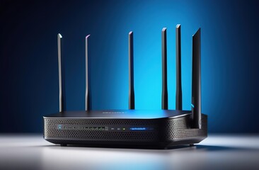 Futuristic technology, router 6G in working process