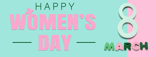 Greeting banner for International Women's Day celebration