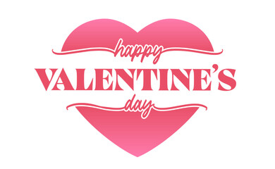 Valentine's Day banner. Elegant and romantic text design.