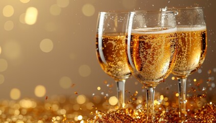 Indulge in a night of elegance and celebration with two glasses of sparkling champagne, as the...