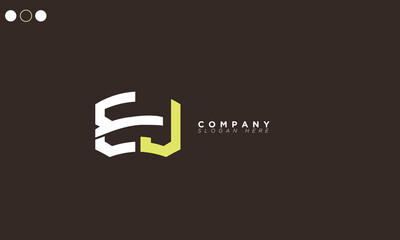  EJ Alphabet letters Initials Monogram logo JE, E and J