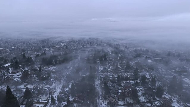 Downtown Portland Winter Aerial Views