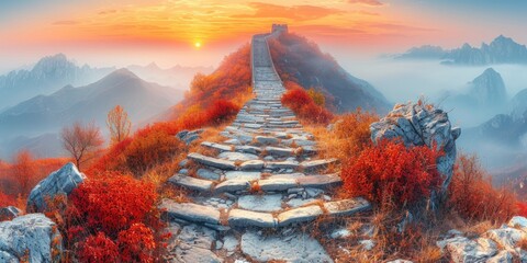 The Great Wall shot - obrazy, fototapety, plakaty