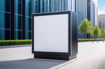 Fototapeta premium blank billboard on the street