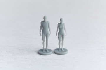 3D Printer models of human, man and woman - 723382990