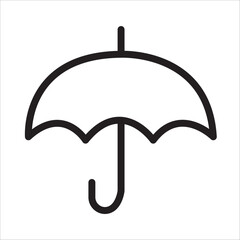 Umbrella icons. Editable filled and outline umbrella icons: keep dry cargo used in web . Isolated in white background in eps10.