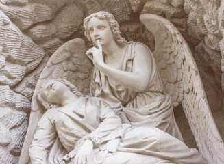 An image of the angel of death. Silence and calm	
