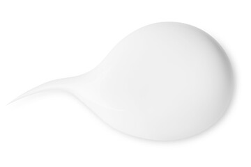 Smear of white cream on empty background