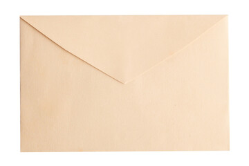 Craft envelope on a blank background.