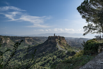 Medieval village called Civita di Bagnoregio in Italy