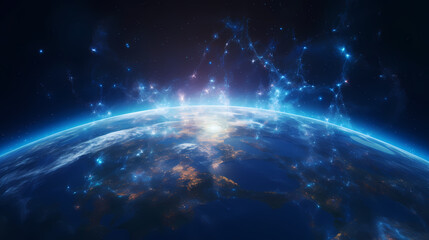 Obraz premium Admire our beautiful Earth from the vastness of space