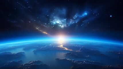 Fototapeta premium Admire our beautiful Earth from the vastness of space