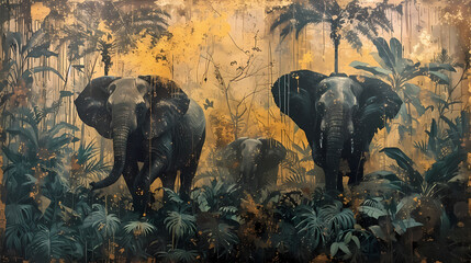 paint of elephants