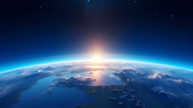 Admire our beautiful Earth from the vastness of space © ma