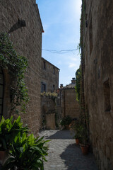 Fototapeta na wymiar Glimpse of Civita di Bagnoregio village in Italy