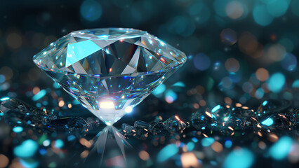 Diamond Dream: The Gemstone of Eternal Elegance - obrazy, fototapety, plakaty