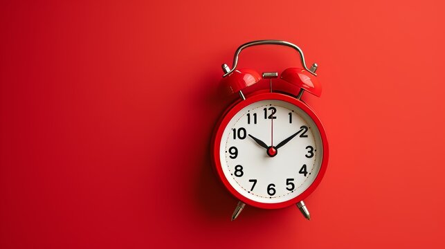 Generative AI image of A red and white social post with a clock that is ticking to kickstart your business for female entrepreneurs.