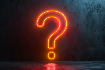 Abstract question mark, conceptual symbol. Background with selective focus and copy space