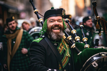 Saint Patrick's Day parade created with Generative AI technology