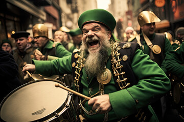 Saint Patrick's Day parade created with Generative AI technology