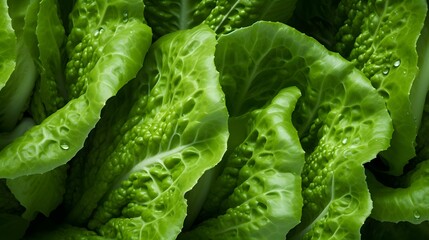 Close up of fresh frilled lettuce. - obrazy, fototapety, plakaty