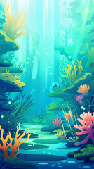 coral reef and fishes © TheosArtTavern