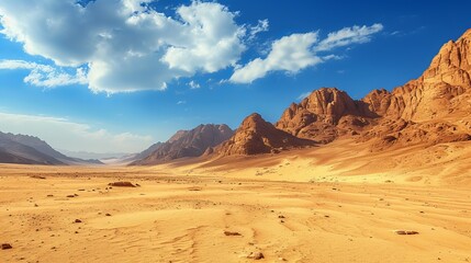 Fototapeta na wymiar Active leisure and adventure in a stone desert on Sinai 