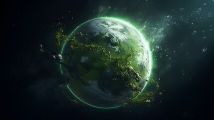 Green earth. Back when the earth's primitive contents were full of green and no deserts. 