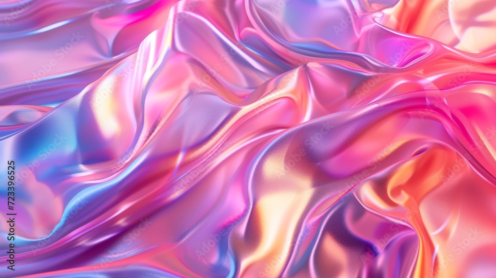 Poster a vibrant lilac fabric captures the essence of fashion with its abstract patterns and striking shade