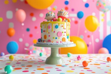 Bright and colorful kid’s cake