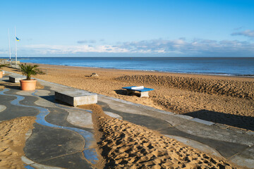 Ramsgate, kent, UK,  main sands beach on a sunny day in winter - 723398106