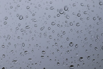 water drops on glass