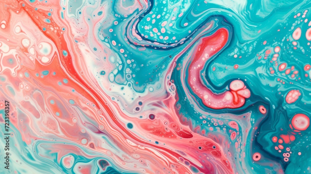 Poster Vibrant colors dance across a canvas, creating a mesmerizing abstract masterpiece of artistic expression