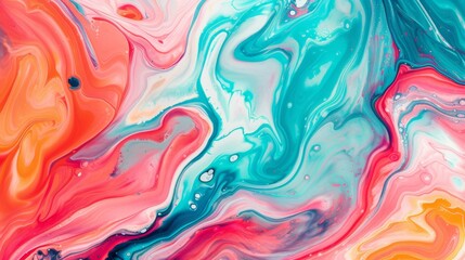 Vibrant hues dance across a canvas, creating a contemporary masterpiece bursting with abstract expression and fluid strokes