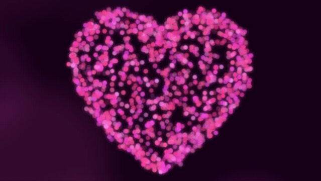 Heart animation for Valentine's Day. Great colors that are suitable for congratulations and adding a romantic atmosphere. 4K animation.