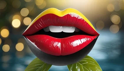 Fotobehang lips emoji © fitpinkcat84
