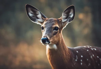 Fotobehang Stylized illustration of a head of a Roe Deer © FrameFinesse