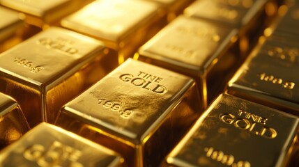 stack of high quality gold bars,federal reserve,financial concepts and financial crisis