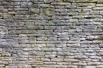 Old Gray Irregular Stone Wall