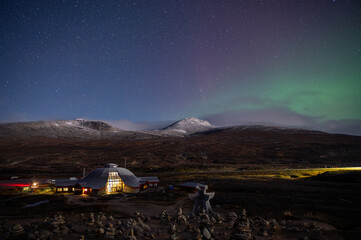 Arctic Circle Center Norway with Northern lights