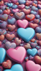 Obraz premium heart shaped candies