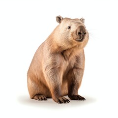 Obraz premium a wombat, studio light , isolated on white background, clipping path, full depth of field