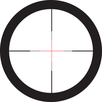 An illustration of a rifle scope